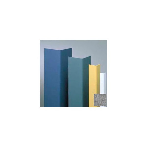 Vinyl Surface Mounted Corner Guard, 90Deg Corner, 1-1/2" Wings, 4'H, Gray, Undrilled